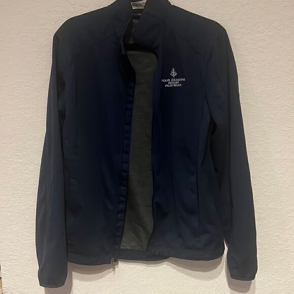 NEW - Navy Blue Windbreaker Jacket - Mens Small Jacket Zip Up - Never Worn - Picture 1 of 4